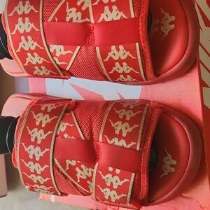 Kappa Red Slide with Bold Pattern